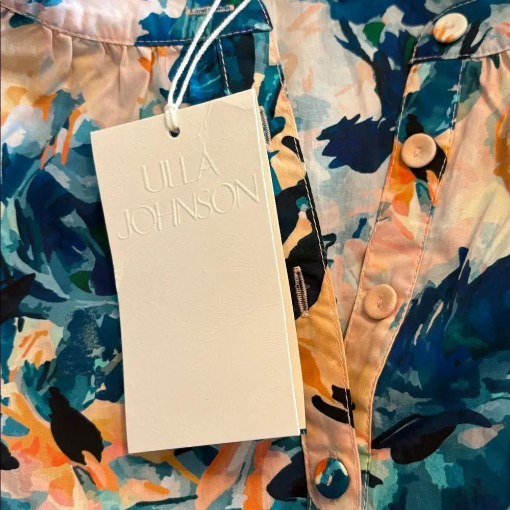 NWT Ulla Johnson Vienne Floral Cotton Blouse $290